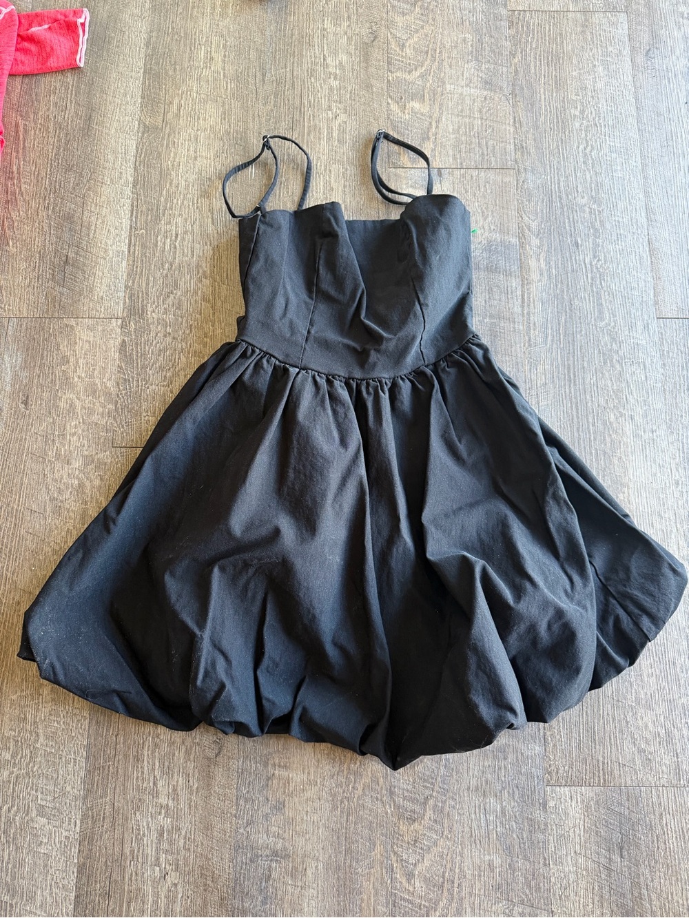 Altar'd State Little Black Bubble Dress with Spaghetti Straps